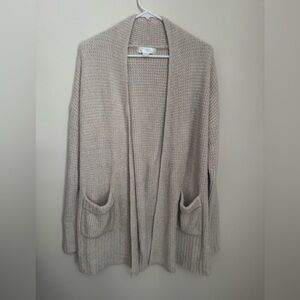 Barefoot Dreams CozyChic Lite Long Weekend Cardigan Women’s Size Large Tan Cozy